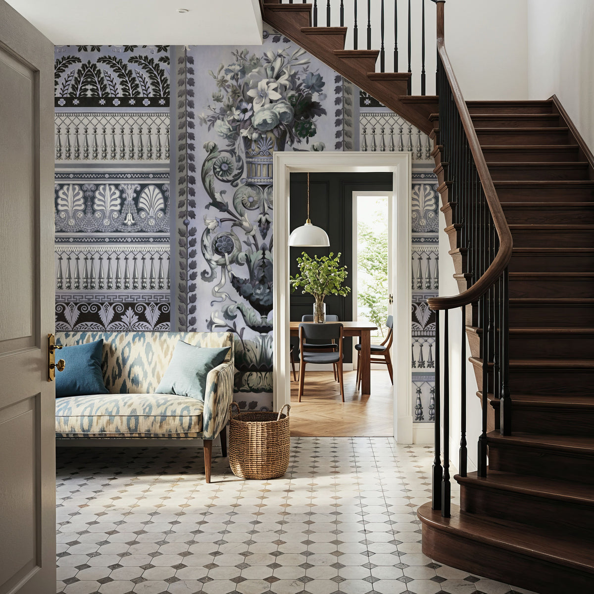 Flower Mountain, Lavender Mural Wallpaper - room preview 04