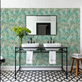 Harvest Sprig Blue Mural Wallpaper - room preview 04