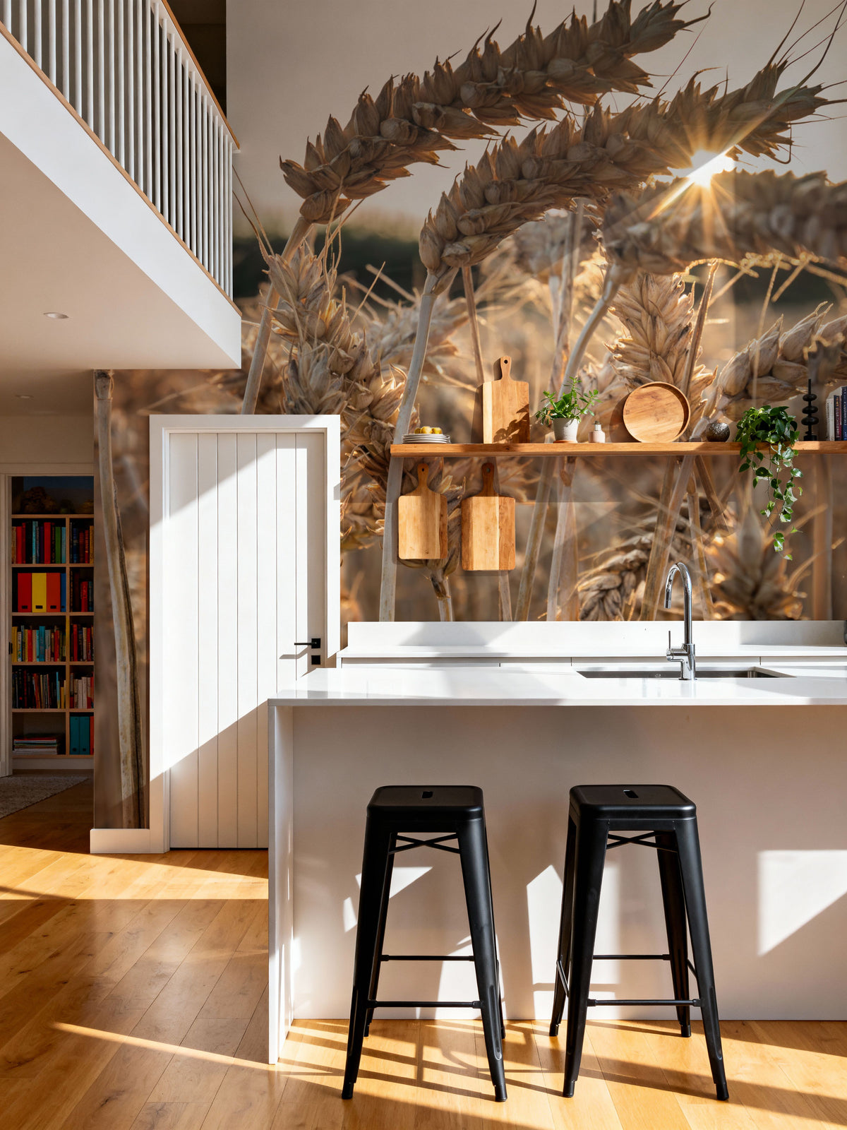 Sunlit Harvest Mural Wallpaper - room preview 04