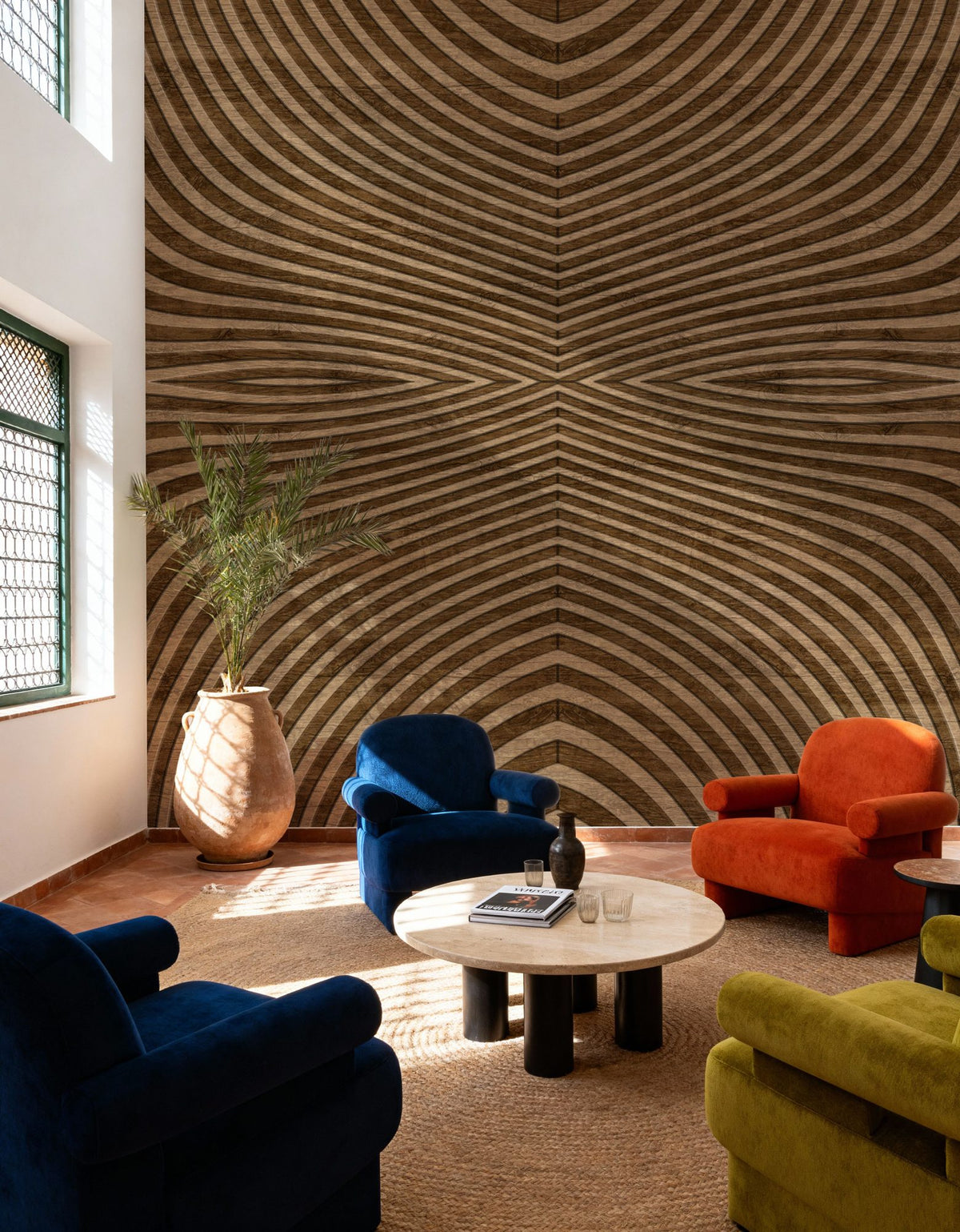 Dwellpaper Bouncing Wood Mural Wallpaper image 4