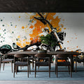 Motorcycle Action Mural Wallpaper - room preview 04
