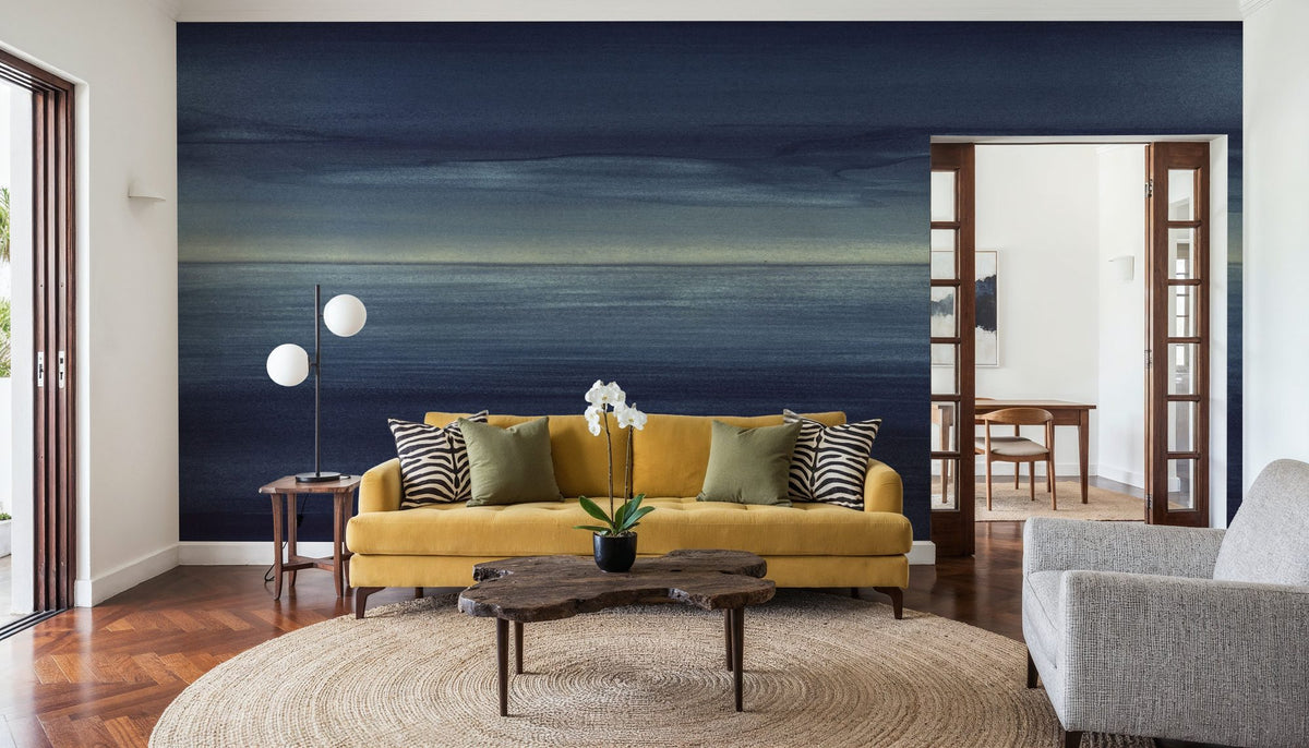 Calm Night Sea Mural Wallpaper - room preview 04