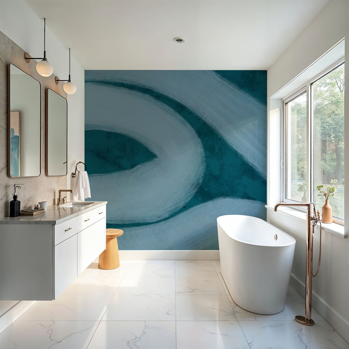 Modern Abstract 18 Mural Wallpaper - room preview 04