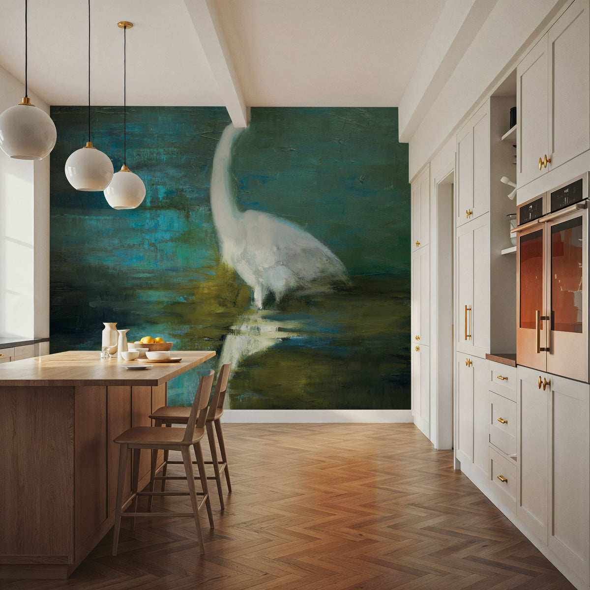 Reflections of a Bird Mural Wallpaper - room preview 04