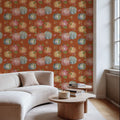 Time to Share Pumpkins Orange Mural Wallpaper - room preview 04