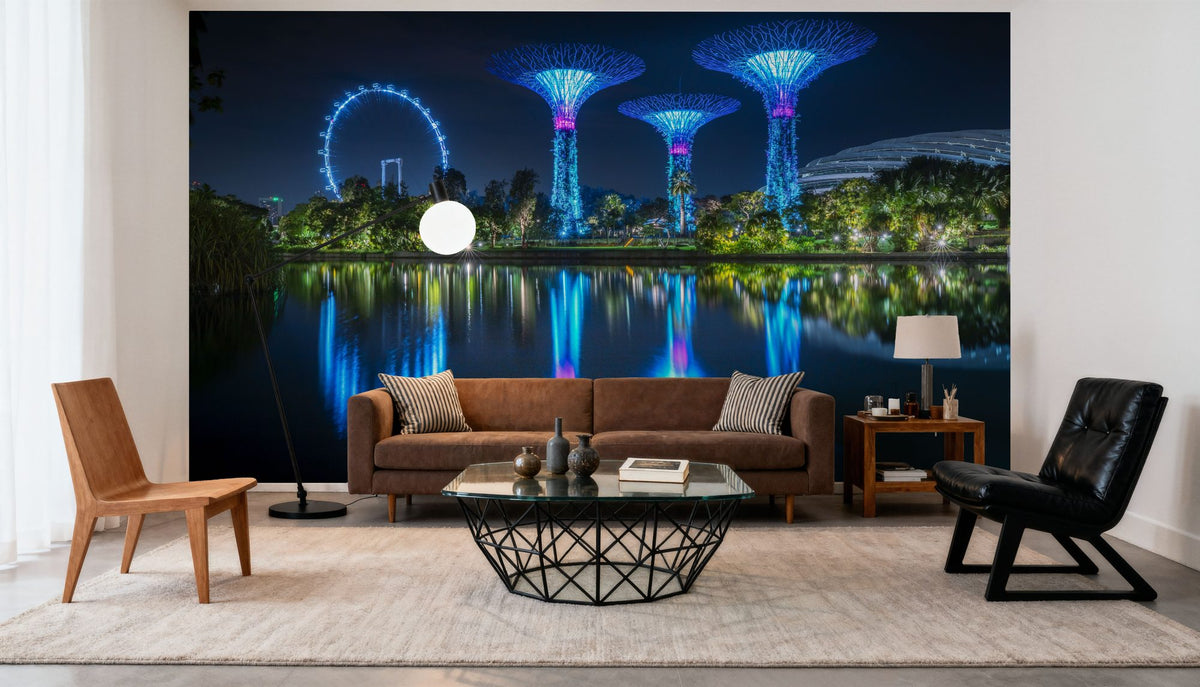 Gardens by the Bay Mural Wallpaper - room preview 04