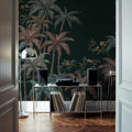 Palm Abode, Midnight Mural Wallpaper - room preview 04