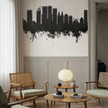The Hauge Netherlands Skyline Black & White Mural Wallpaper - room preview 04