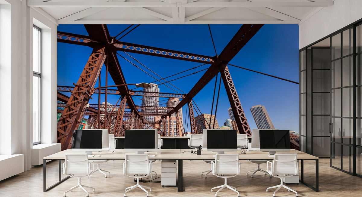 Northern Avenue Bridge Mural Wallpaper - room preview 04