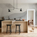 Concrete Shapes White Mural Wallpaper - room preview 04