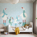 Ducks in the Snow I Mural Wallpaper - room preview 04