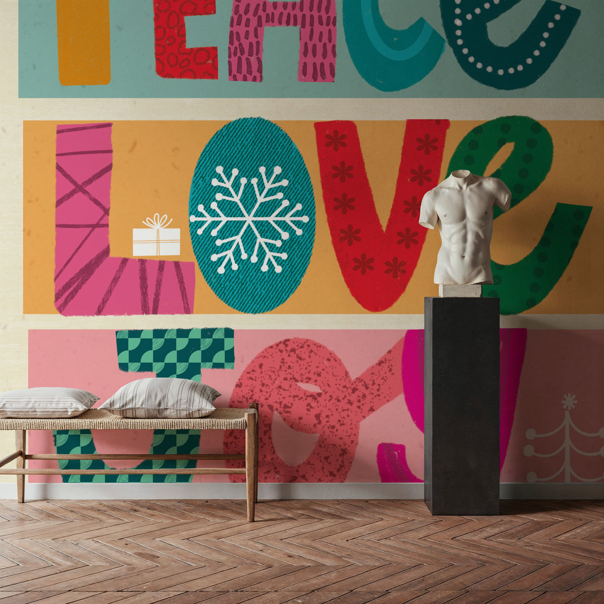 Festive Feelings I Mural Wallpaper - room preview 04