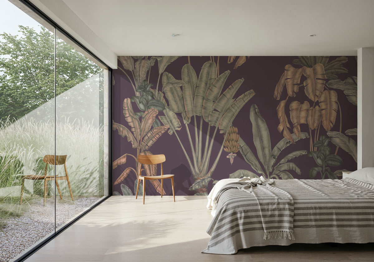 Banana Grove, Lilac Mural Wallpaper - room preview 04