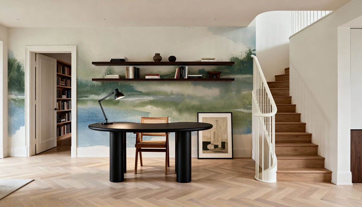 Lake Fog Mural Wallpaper - room preview 04