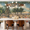 Miami Beach Postcard Mural Wallpaper - room preview 04