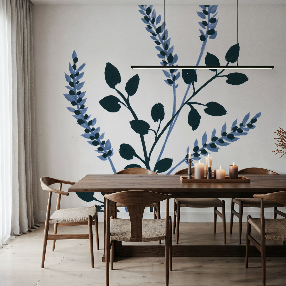 French Country Botanicals I Mural Wallpaper - room preview 04