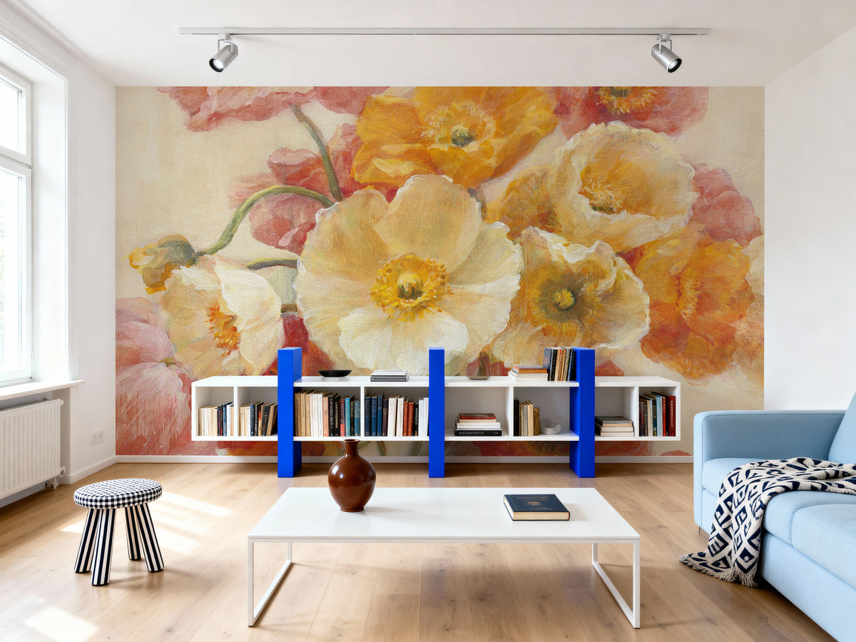 Poppies Delight Crop II Mural Wallpaper - room preview 04