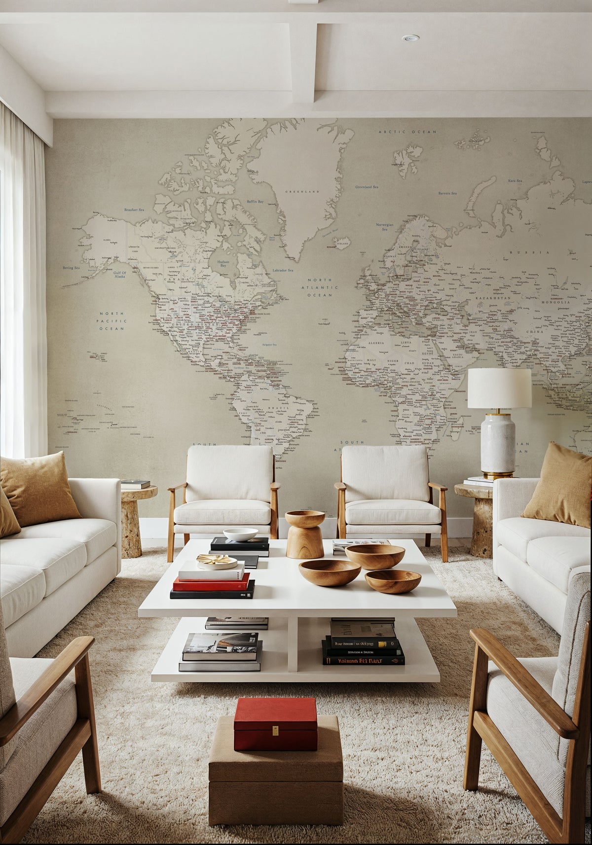 World Map Cities - Gentry Mural Wallpaper - room preview 04