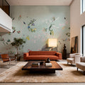 Birds in the Garden Mint Mural Wallpaper - room preview 04