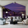 Twilight Castle Panorama Mural Wallpaper - room preview 04