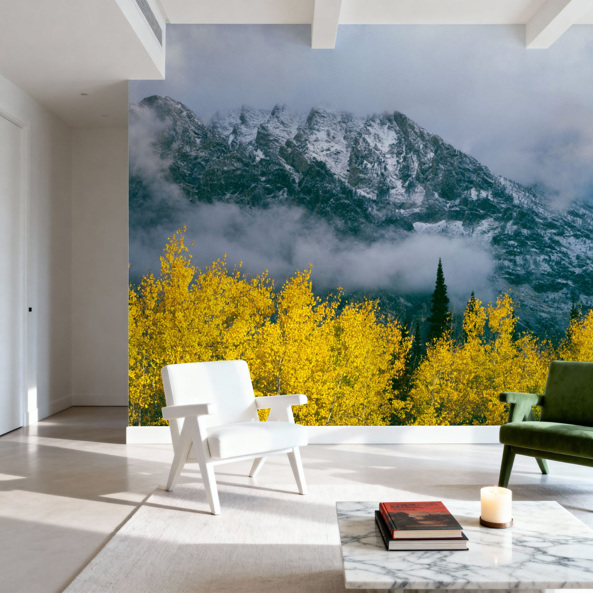 Grand Teton Fall Mural Wallpaper - room preview 04