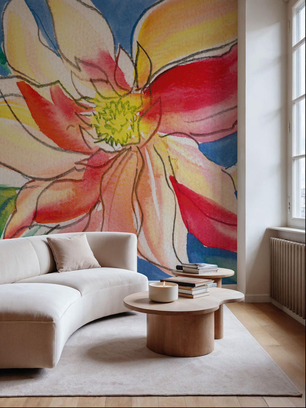 Fire Floral Mural Wallpaper - room preview 04