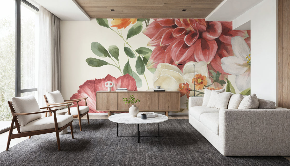 Amber Blossoms IV Mural Wallpaper - room preview 04