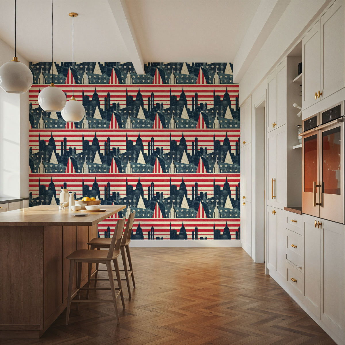 Stars & Stripes Manhattan Mural Wallpaper - room preview 04