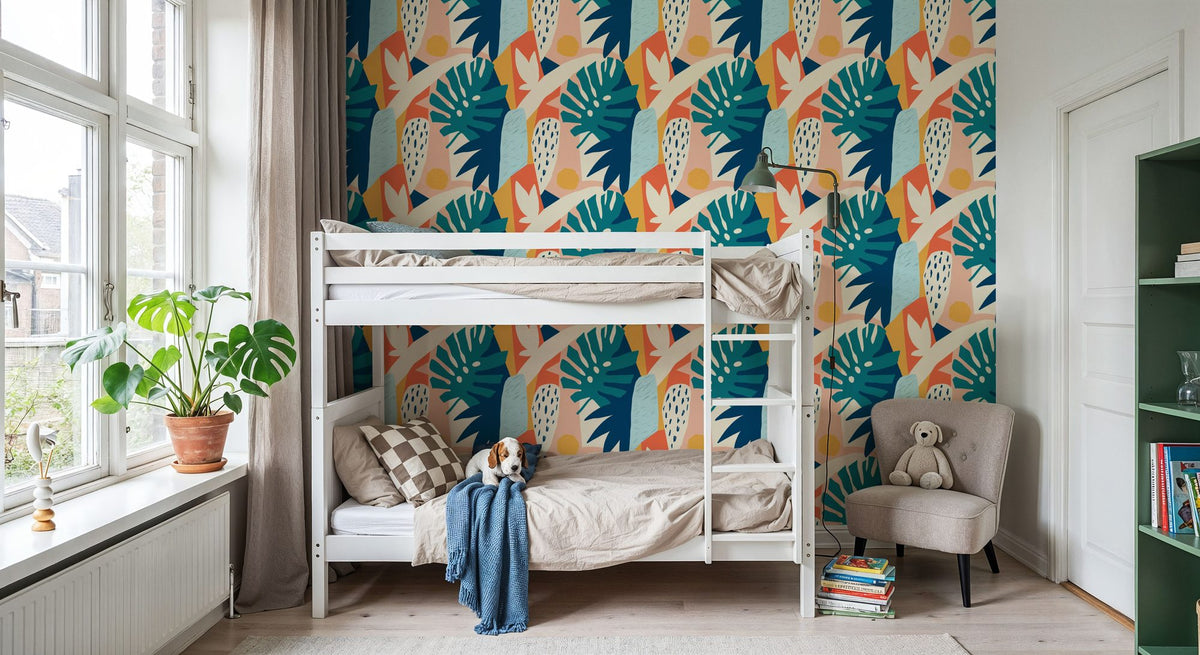 Monstera Love Mural Wallpaper - room preview 04