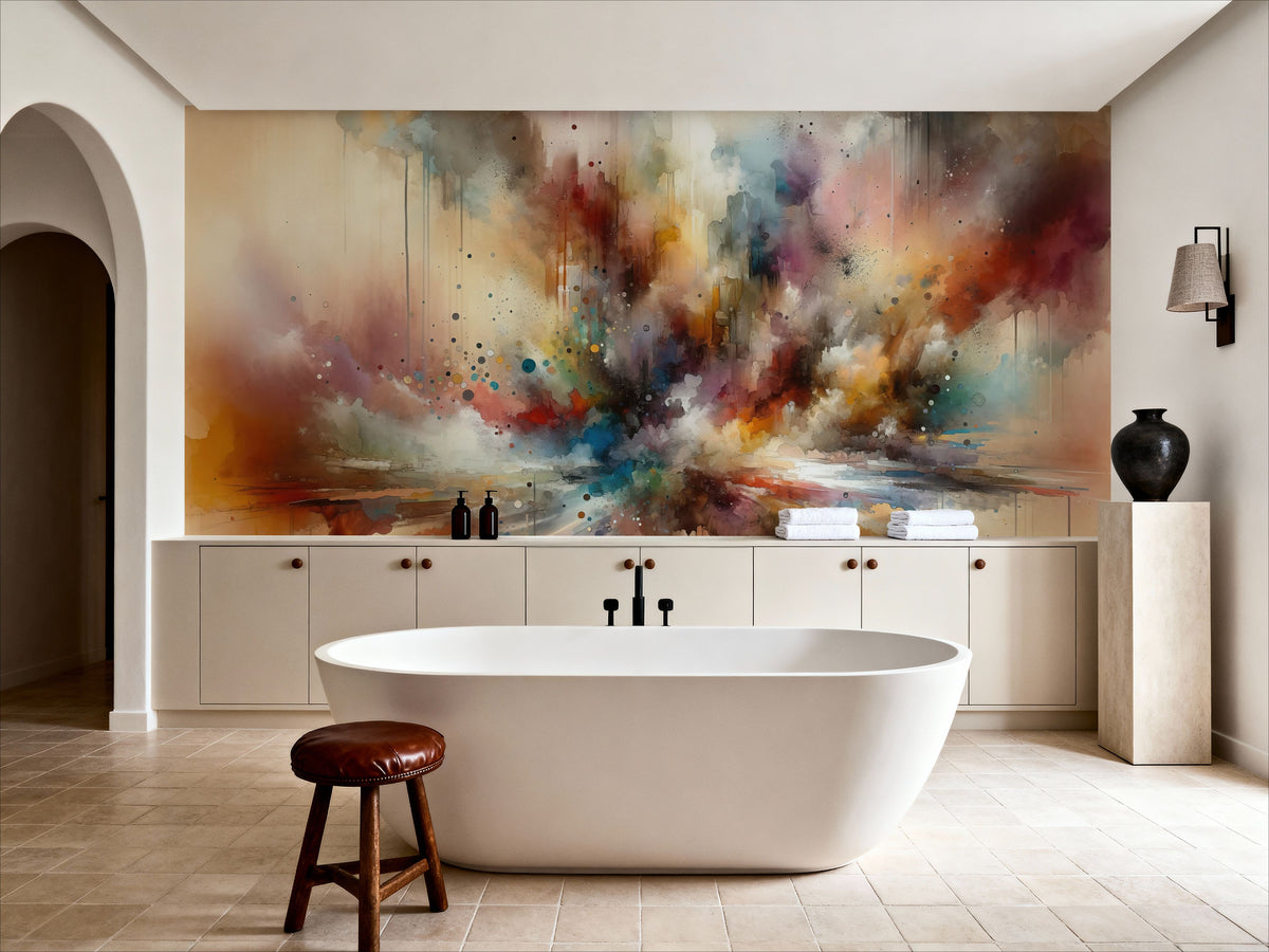 Abstract Journey in Earthy Colors Mural Wallpaper - room preview 04