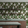 Moon Vine, Olive Green Mural Wallpaper - room preview 04