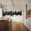 Panama City Skyline Black & White Mural Wallpaper - room preview 04