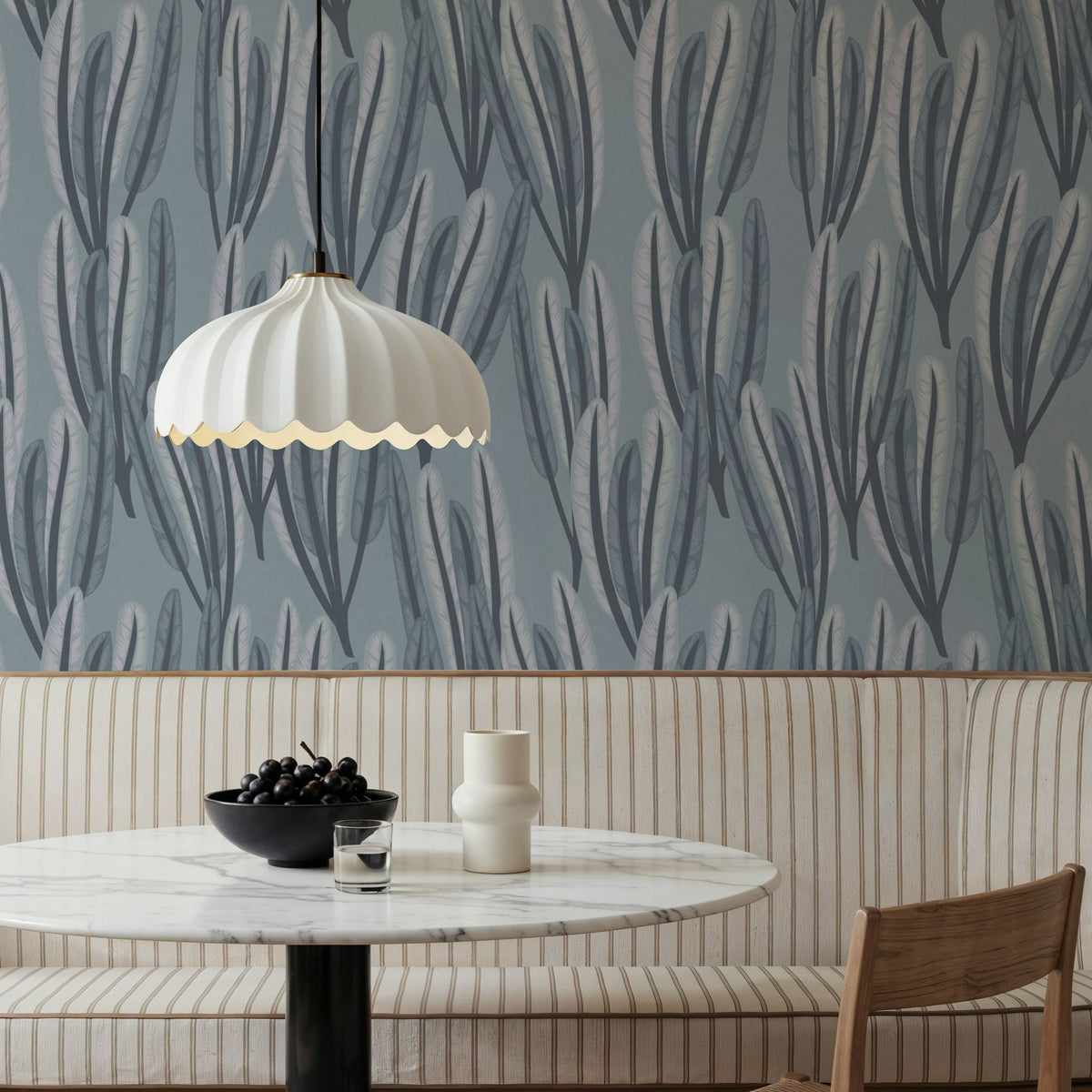 Palm on Grey Mural Wallpaper - room preview 04
