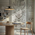 Flower Mountain, Ecru Mural Wallpaper - room preview 04