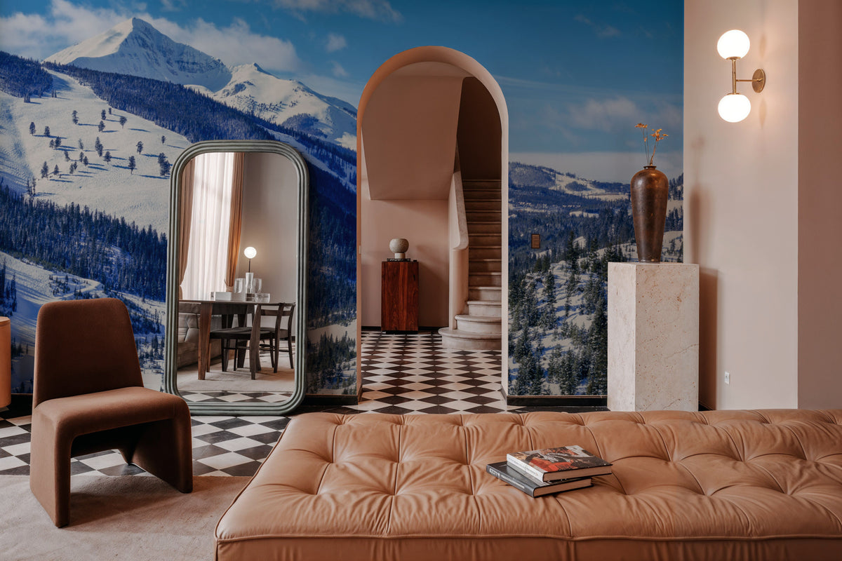 Alpine Sanctuary Mural Wallpaper - Blue Tone - room preview 04