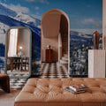 Alpine Sanctuary Mural Wallpaper - Blue Tone - room preview 04