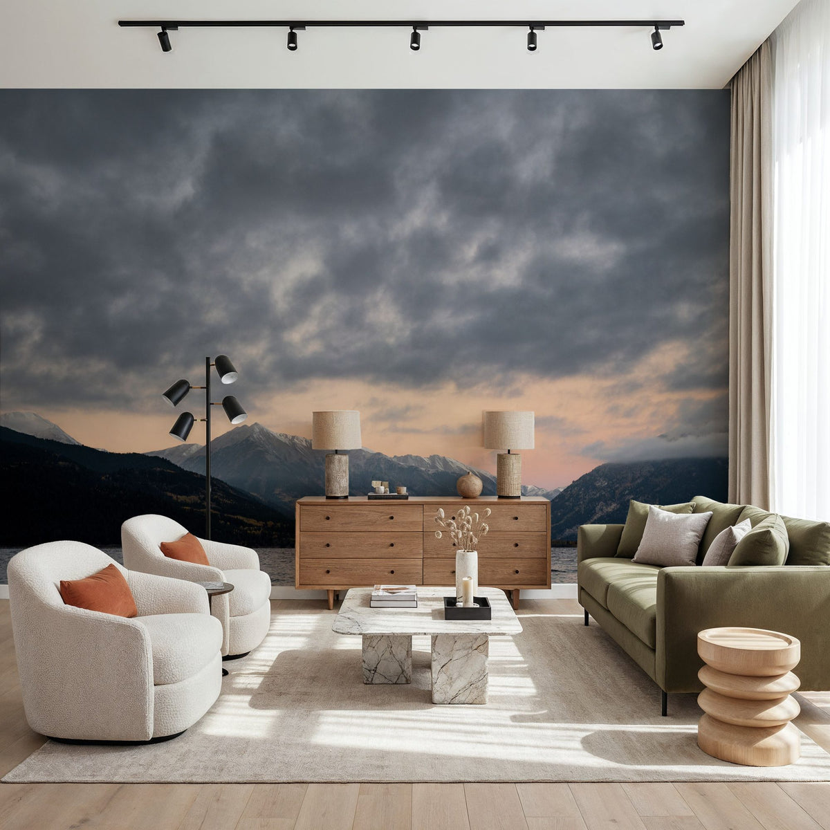 Twin Lakes Mural Wallpaper - room preview 04