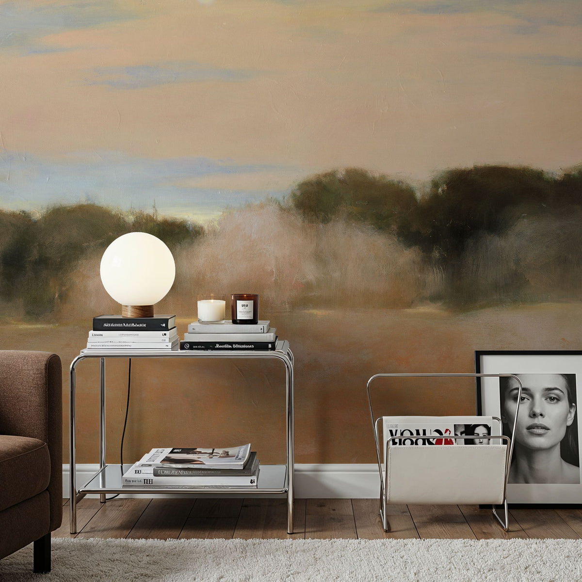 Sienna Fields I Moon Sq Mural Wallpaper - room preview 04
