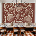 Illuminated Floral I Mural Wallpaper - room preview 04