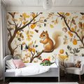 Squirrel Tree Mural Wallpaper - room preview 04