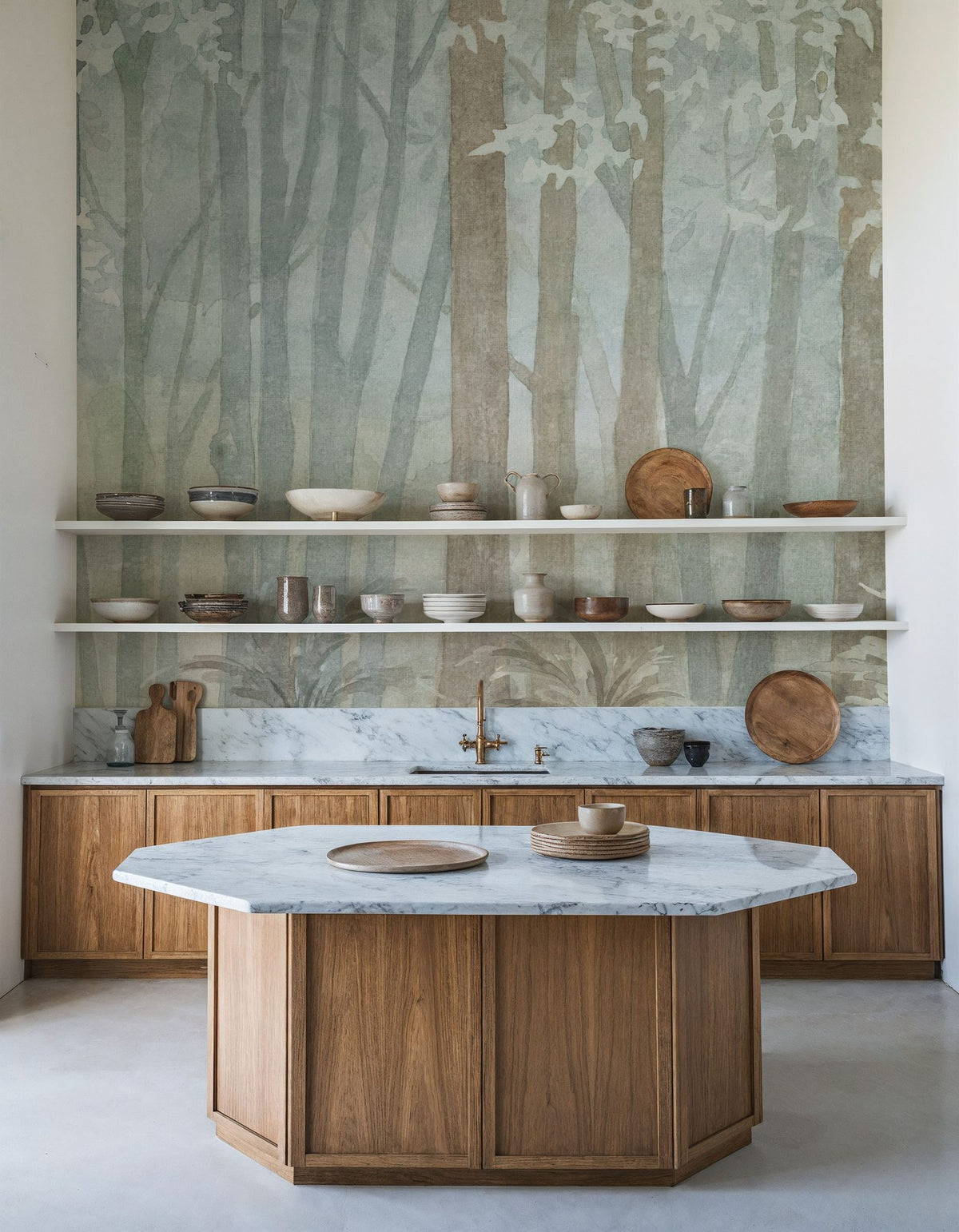 Winter Woodland Mural Wallpaper - room preview 04