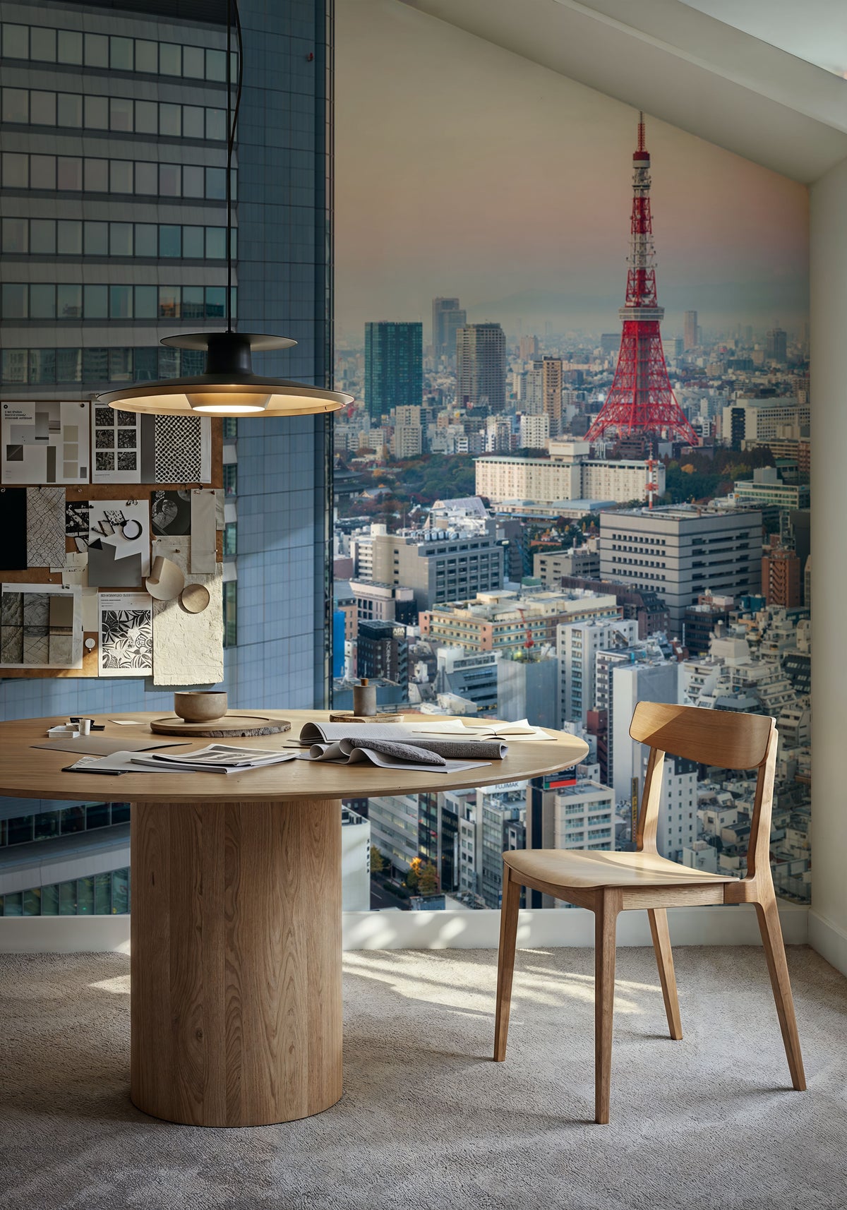 Shimbashi Skyscrapers Mural Wallpaper - room preview 04