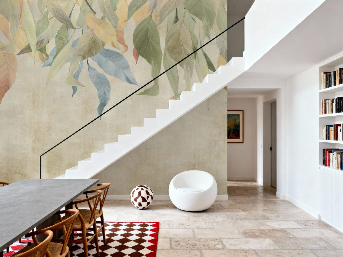 Under the Tree, Beige Mural Wallpaper - room preview 04