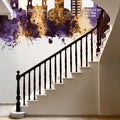 Kingston Upon Thames England Skyline Purple & Gold Mural Wallpaper - room preview 04