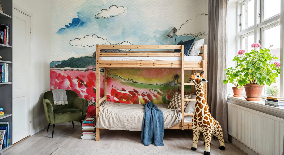 Wind Across the Meadow Mural Wallpaper - room preview 04