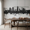 Plymouth England Skyline Black & White Mural Wallpaper - room preview 04