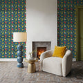 Parrot Paradise Blue Mural Wallpaper - room preview 04