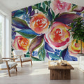 Rose Trio Mural Wallpaper - room preview 04