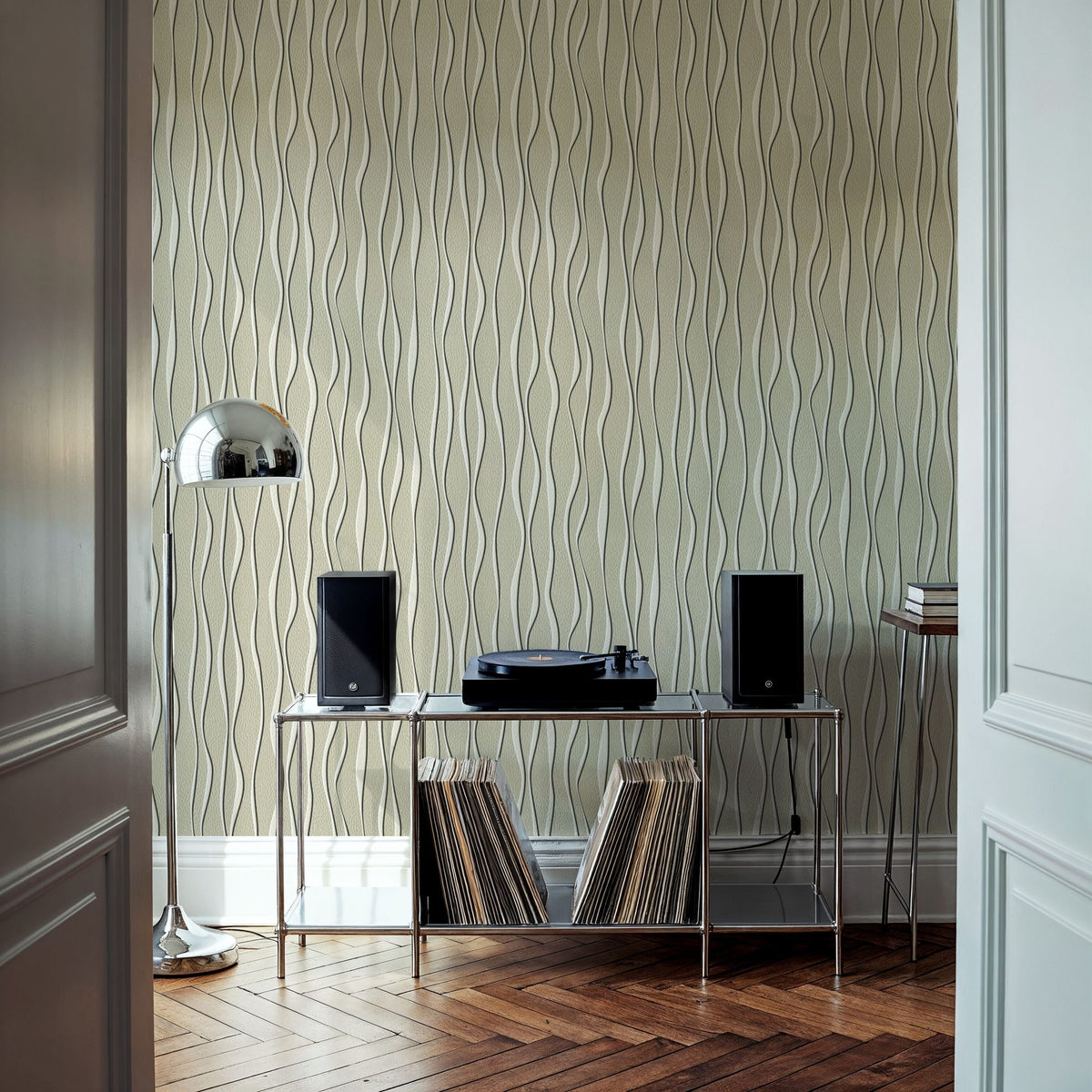 Swaying Lines, Pine Whisper Mural Wallpaper - room preview 04
