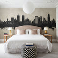 Syracuse New York Skyline Concrete Mural Wallpaper - room preview 04